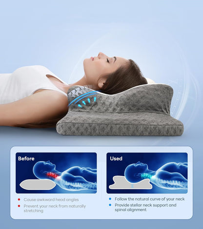 Cozyplayer Adjustable Cervical Support with Armrest Neck Pillow for Pain Relief